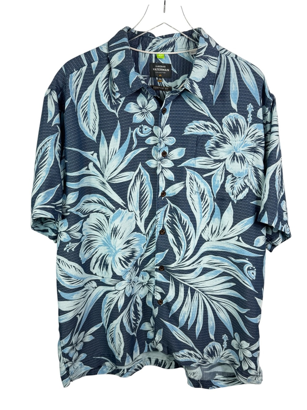 Quiksilver Waterman Collection Comfort Fit Tropical Floral Modal Shirt Men's XXL